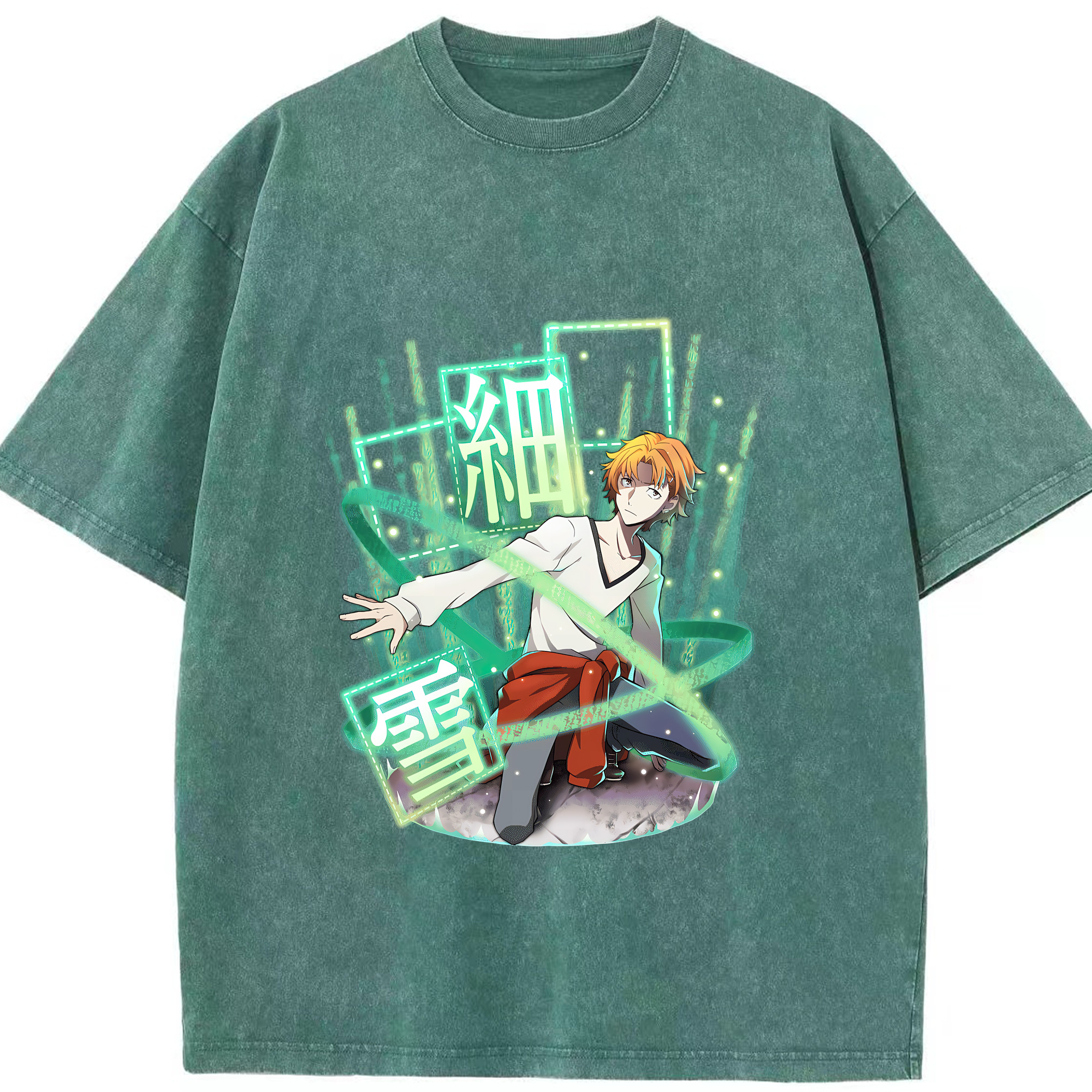 （画像用） 文豪ストレイドッグス Bungo Stray Dogs 綿100% ヴィンテージ風 半袖Tシャツ（フロントプリント）